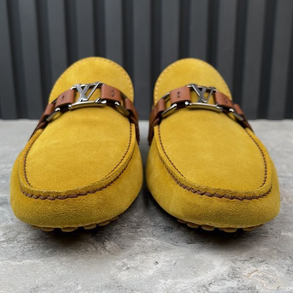 Hockenheim Moccasins Mustard Suede Brown Leather
