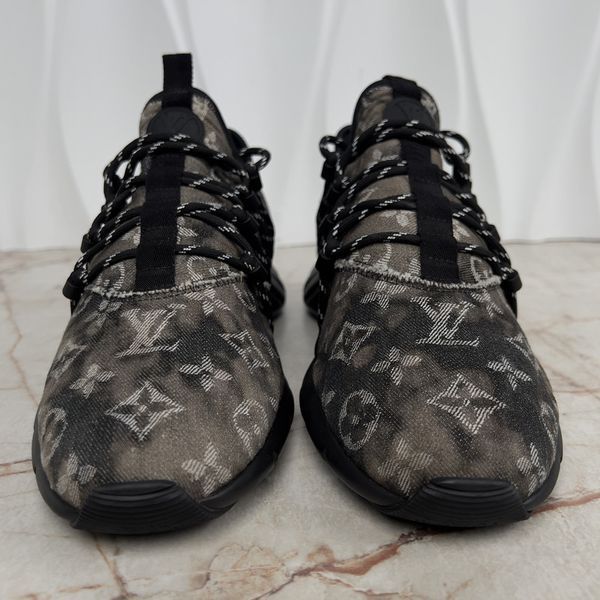 Fastlane Sneakers Monogram Black Tie Dye Denim