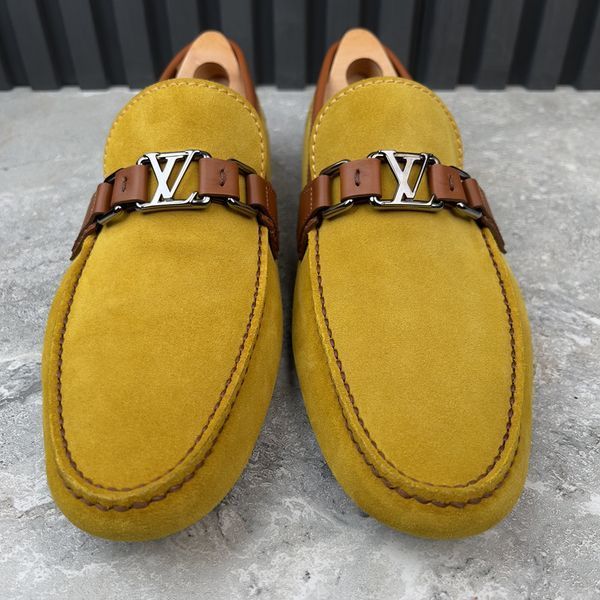 Hockenheim Moccasins Mustard Suede Brown Leather