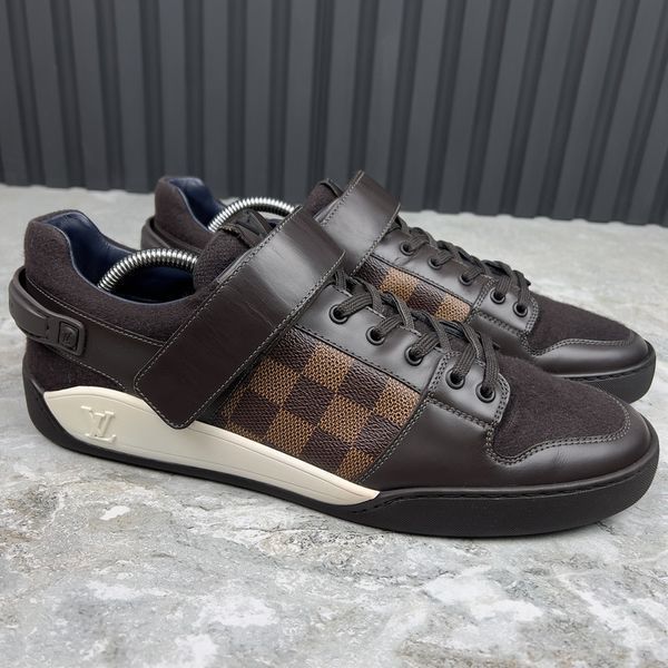 Elliptic Damier кросівки кеди коричневі шкіряні 3150 фото