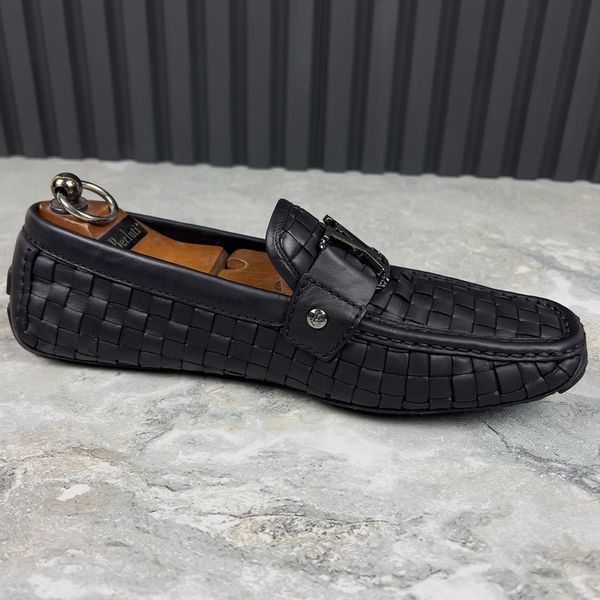 Monte Carlo Moccasins Black Leather