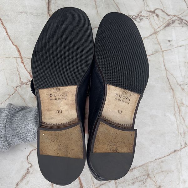 Donnie Logo Loafers Navy Blue Leather