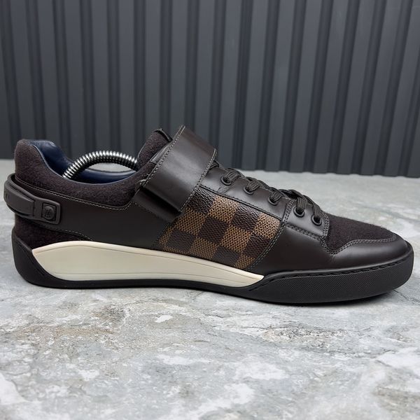 Elliptic Damier кросівки кеди коричневі шкіряні 3150 фото