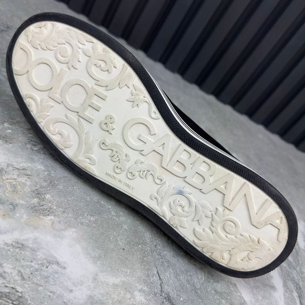 Roma Print Logo Sneaker Black Leather
