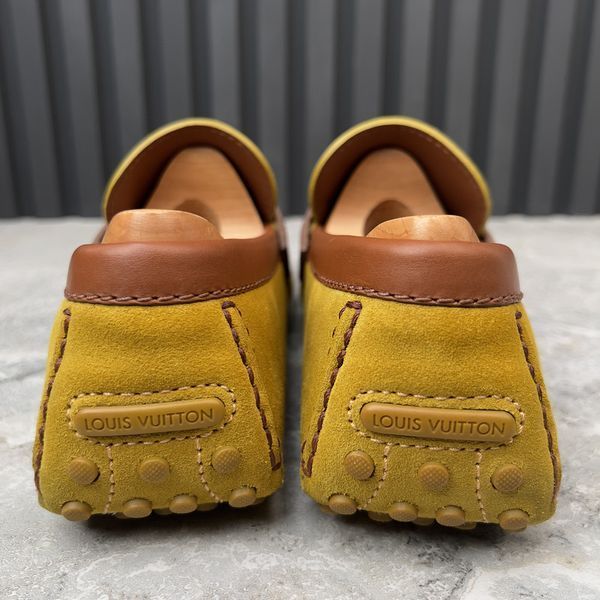 Hockenheim Moccasins Mustard Suede Brown Leather