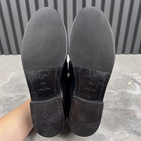 LV Major Loafers Black Glazed Leather