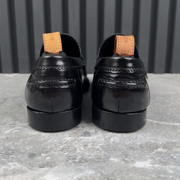 LV Major Loafers Black Glazed Leather