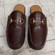 1953 Horsebit мюлі коричневі шкіряні 3682 фото 3