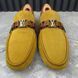Hockenheim Moccasins Mustard Suede Brown Leather