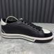Roma Print Logo Sneaker Black Leather