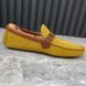Hockenheim Moccasins Mustard Suede Brown Leather