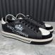 Roma Print Logo Sneaker Black Leather