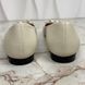 Horsebit Ballet Flats Beige Leather
