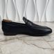 Donnie Logo Loafers Navy Blue Leather