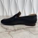 Donnie Logo Loafers Navy Blue Leather