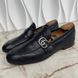 Donnie Logo Loafers Navy Blue Leather