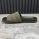Slides Dark Green GG Monogram Quilted Canvas Leather