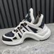 Archlight Sneakers LV Circle Monogram Navy Fabric White Leather
