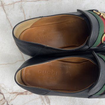 Brixtom Horsebit Web Loafers Black Leather
