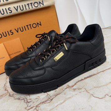 LV Trainer Monogram Sneakers Black Leather