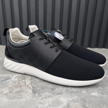 Fastlane Damier Sneakers Black Mesh Rubber