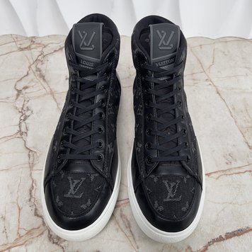 Charlie Sneakers Monogram Black Denim