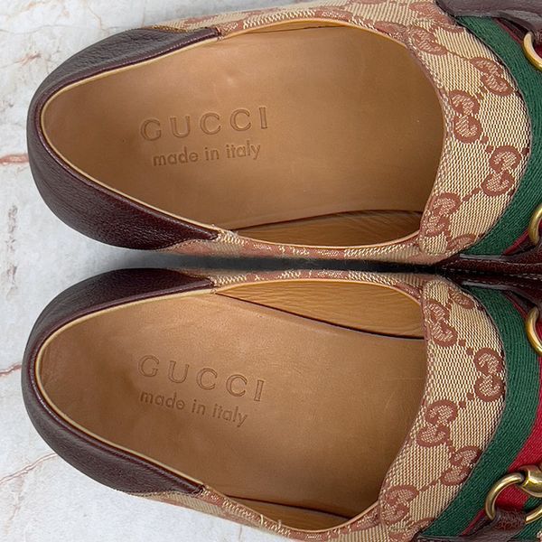 Brixton Horsebit Loafers GG Monogram Canvas