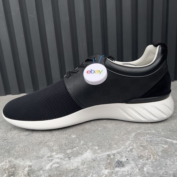 Fastlane Damier Sneakers Black Mesh Rubber