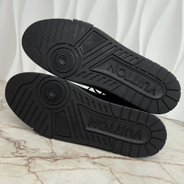 LV Trainer Monogram Sneakers Black Leather