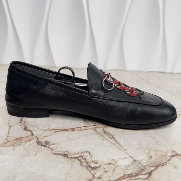 Brixton Horsebit Kingsnake Loafer Black Leather