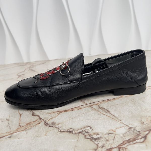 Brixton Horsebit Kingsnake Loafer Black Leather