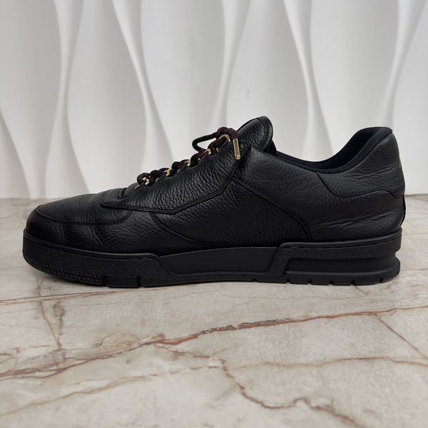 LV Trainer Monogram Sneakers Black Leather