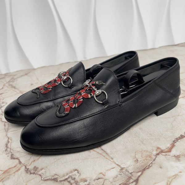 Brixton Horsebit Kingsnake Loafer Black Leather
