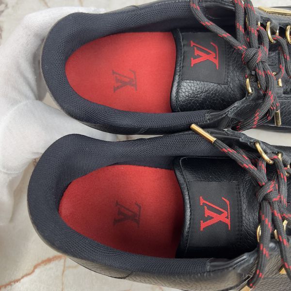 LV Trainer Monogram Sneakers Black Leather