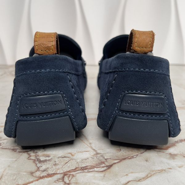 Monte Carlo Moccasin Perforated Blue Suede