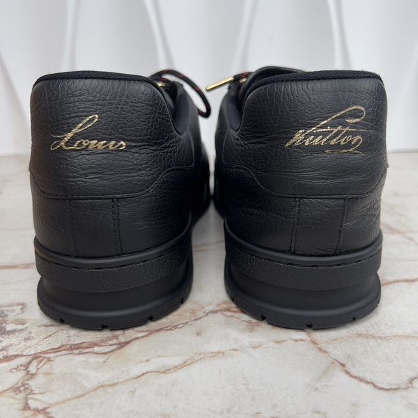 LV Trainer Monogram Sneakers Black Leather