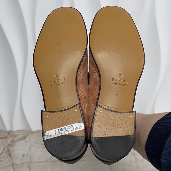 Brixton Horsebit Loafers GG Monogram Canvas