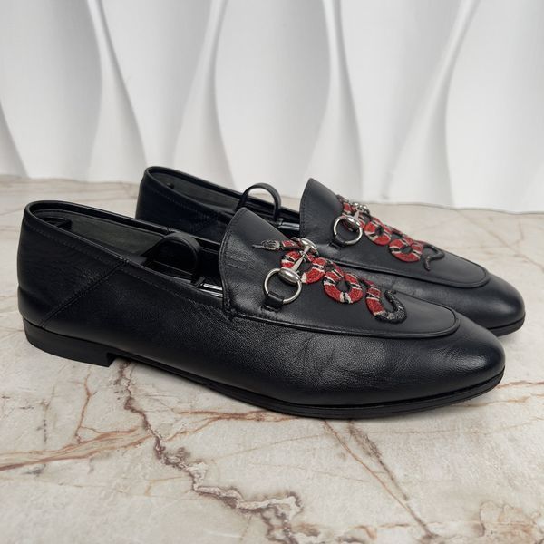 Brixton Horsebit Kingsnake Loafer Black Leather