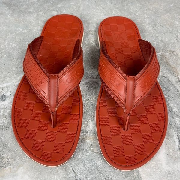 Waterfront Sandals Damier Logo Flip-Flop Rubber