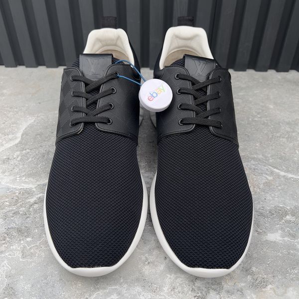 Fastlane Damier Sneakers Black Mesh Rubber