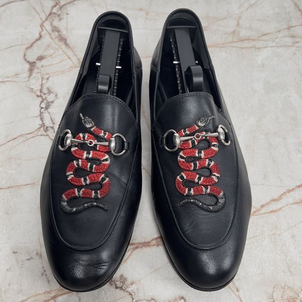 Brixton Horsebit Kingsnake Loafer Black Leather