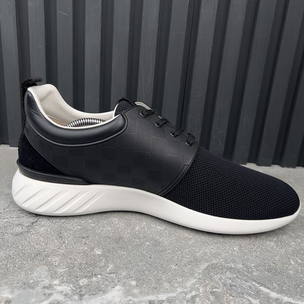 Fastlane Damier Sneakers Black Mesh Rubber