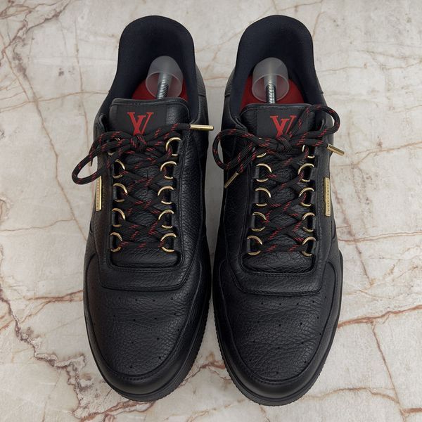LV Trainer Monogram Sneakers Black Leather