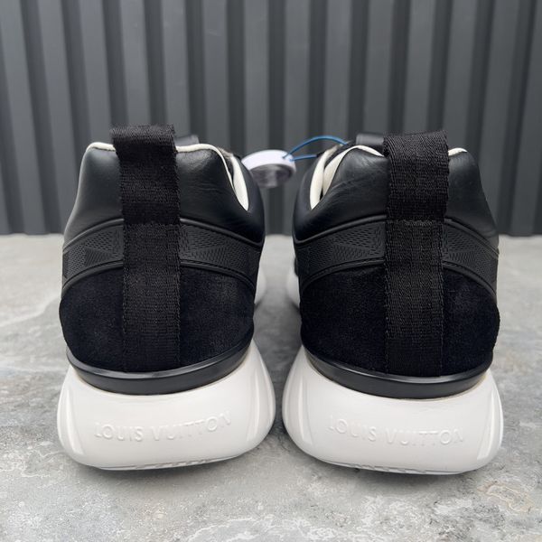 Fastlane Damier Sneakers Black Mesh Rubber