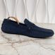 Monte Carlo Moccasin Perforated Blue Suede