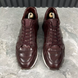 Run Away Crocodile кросівки коричневі шкіряні з тисненням 2220 фото 1