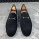 Penny Horsebit Loafers Navy Blue Suete