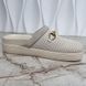 Jakarta Horsebit Clogs Perforated White Leather