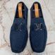 Monte Carlo Moccasin Perforated Blue Suede