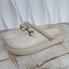 Jakarta Horsebit Clogs Perforated White Leather